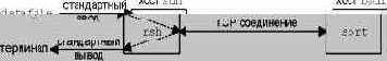 : rsh bsdi sort < datafile.